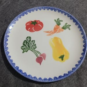 Vintage Trend Craft Italian Pasta Platter~Florence Italy~Farmhouse~Vegetable